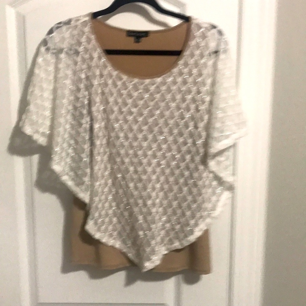 Simplicity tank with attached sheer cape